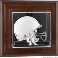Brown Framed Wall-Mountable Mini Helmet Display Case L195539