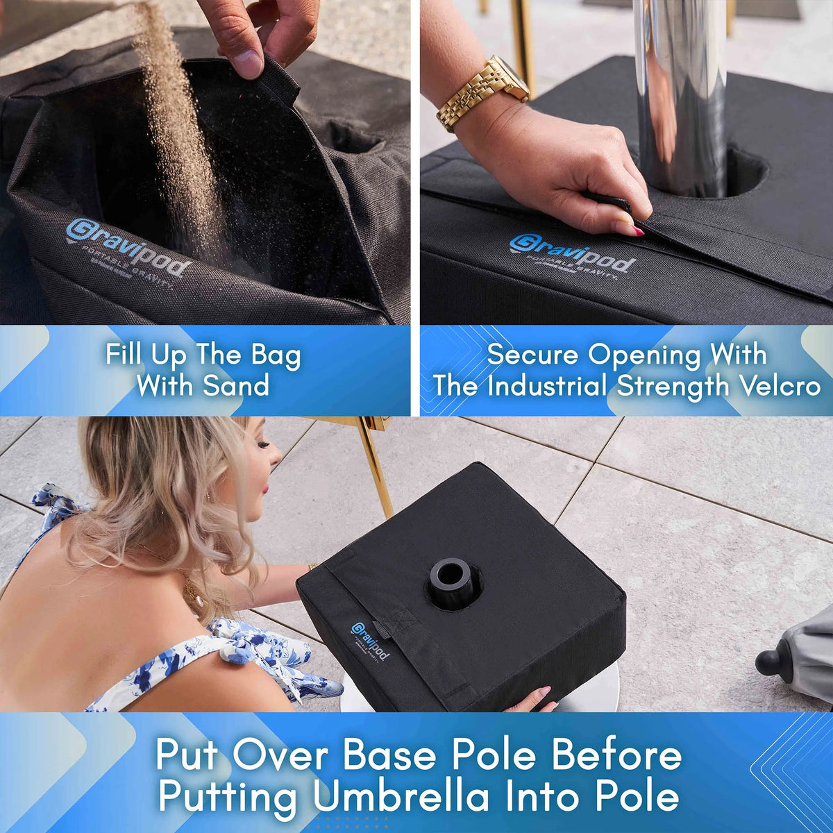 14" Square Umbrella Base Weight Bag F86208