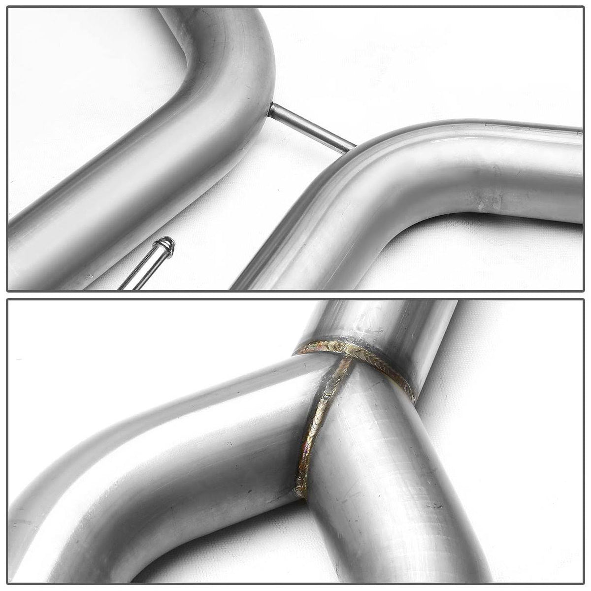 Stainless Steel Dual Rolled Muffler Tip Catback Exhaust System M121