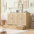 Gold Full Size Murphy Bed with Charging Station and Storage Drawer Q7716