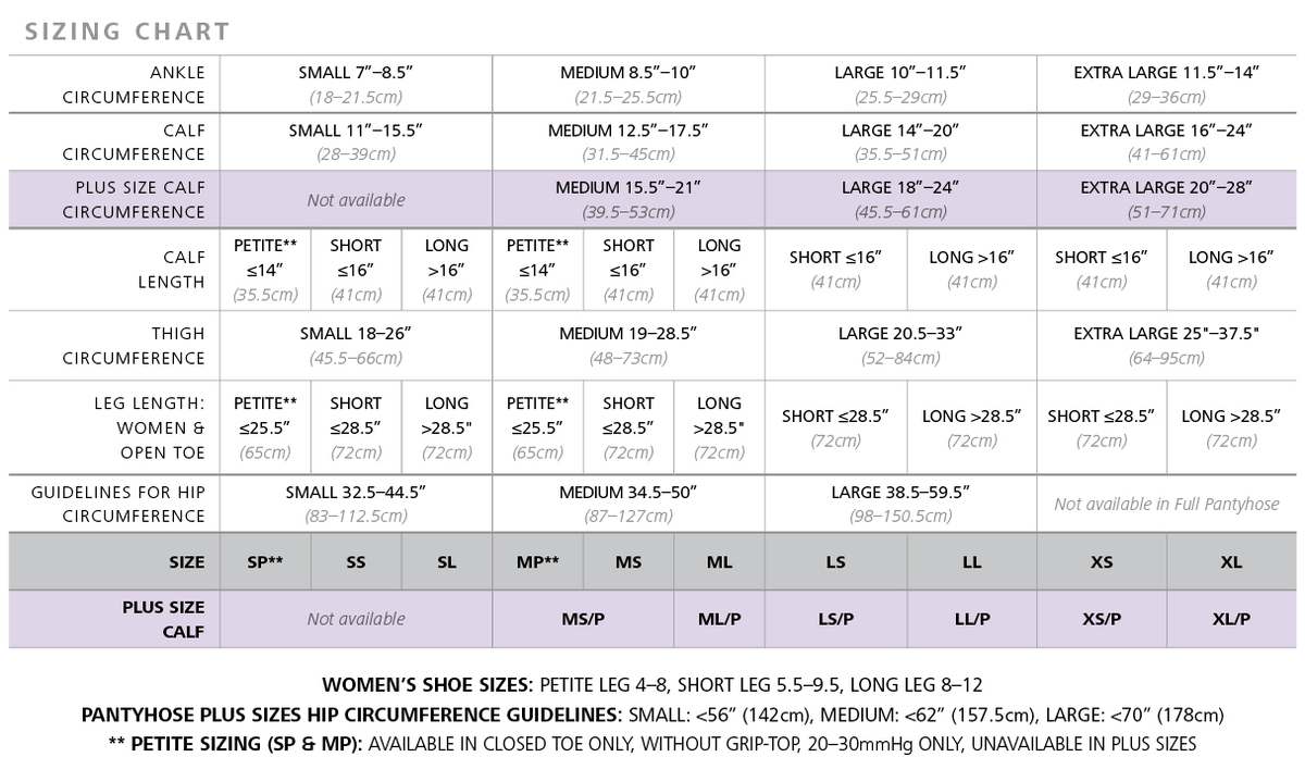 20-30 mmHg Select Comfort Pantyhose Black E519