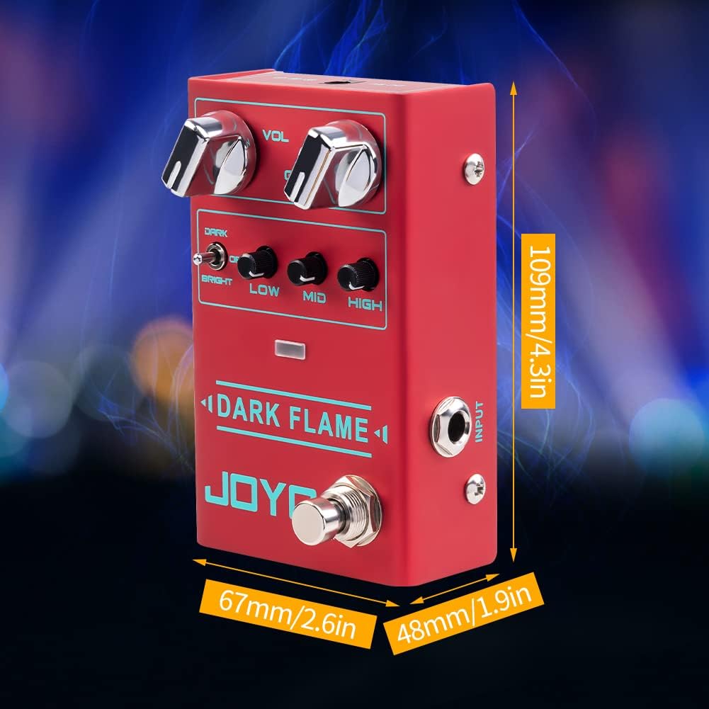 Modern Metal High Gain Distortion Guitar Effect Pedal Dark Flame R Series Distortion Pedal with Treble/Mid/Bass Knobs and Different Tone Style for Electric Guitar Pack of 2 R130