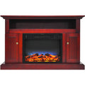 Cherry Electric Fireplace with Entertainment Stand S88098
