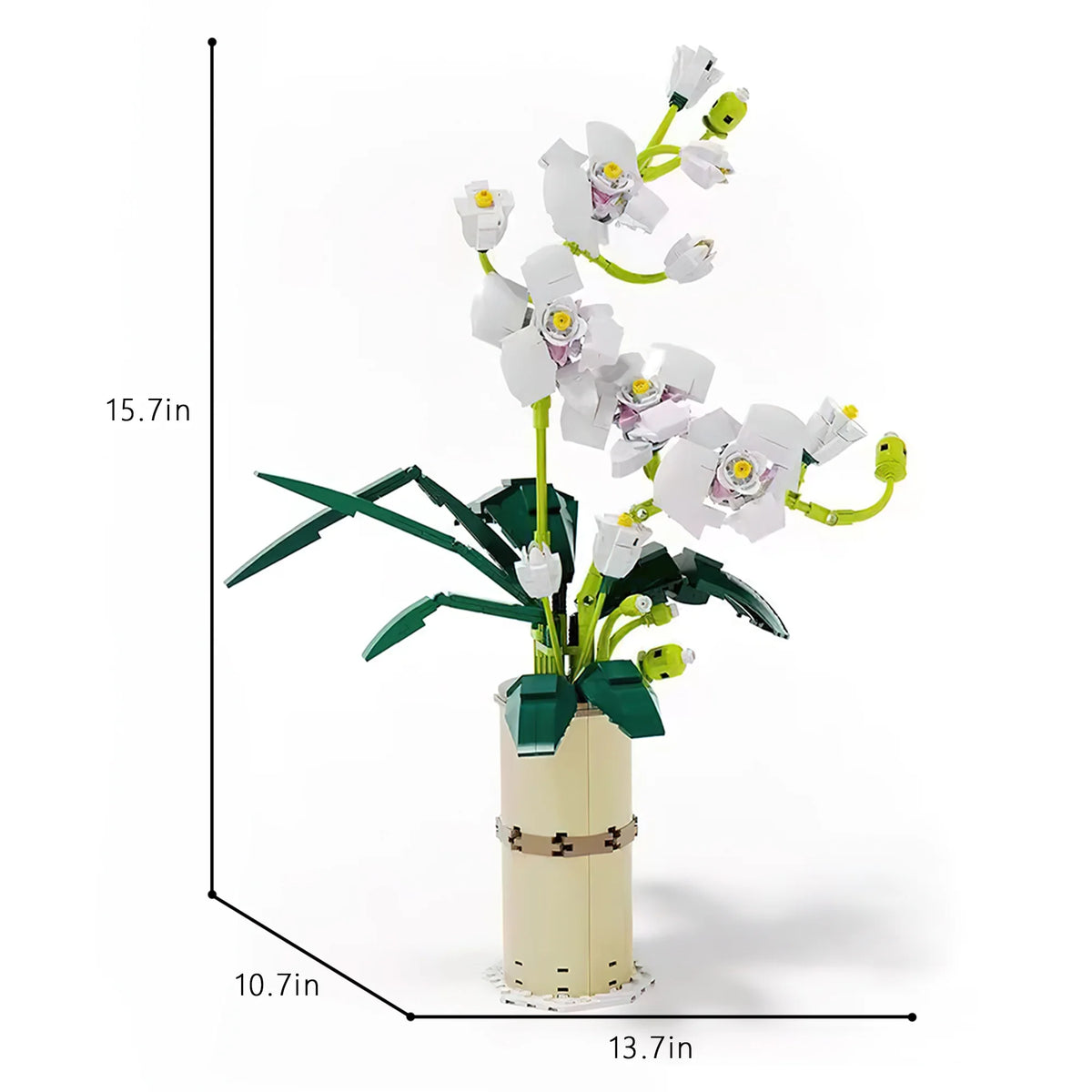 White Orchid Flower Bonsai Building Block Set G7597