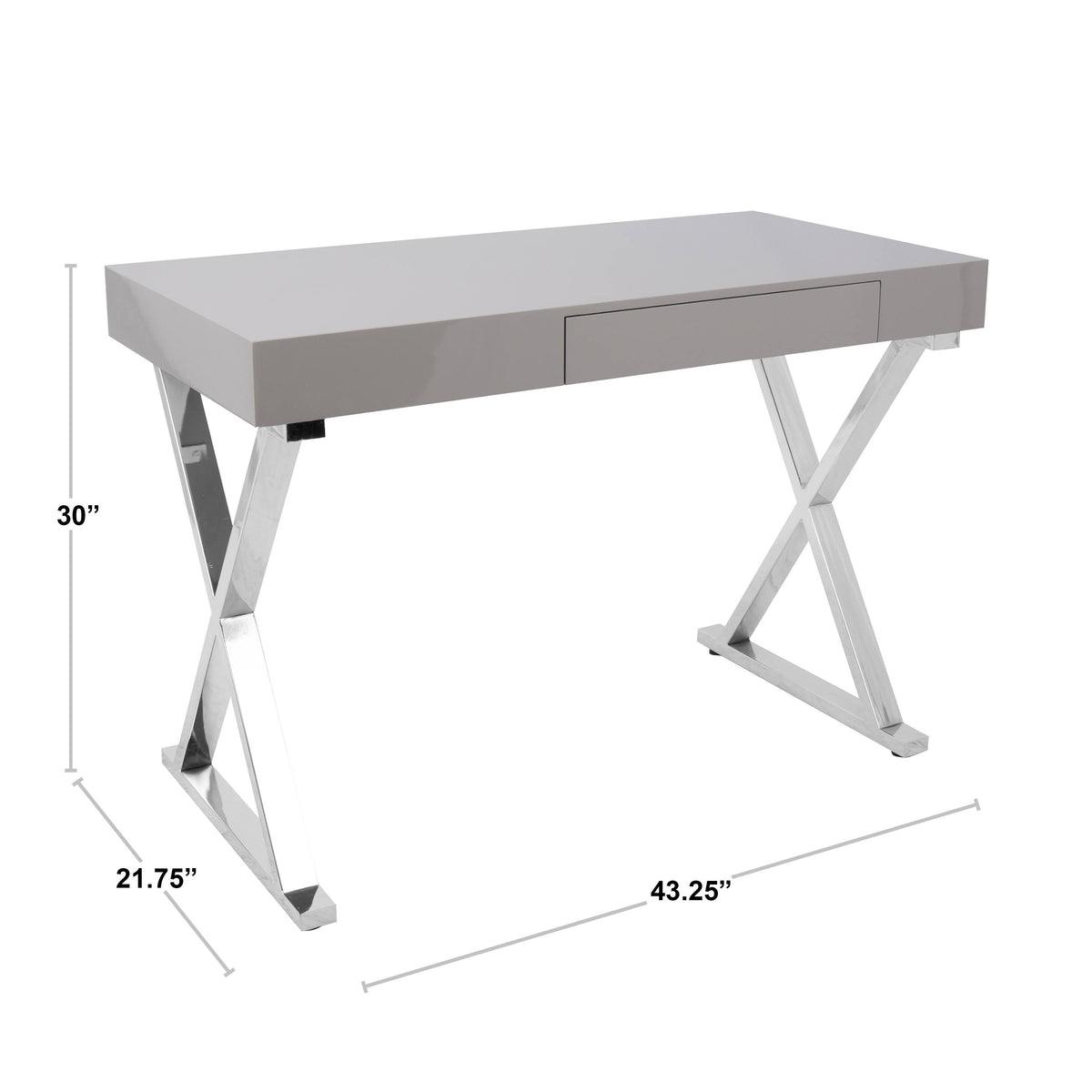 White Luster Desk V150