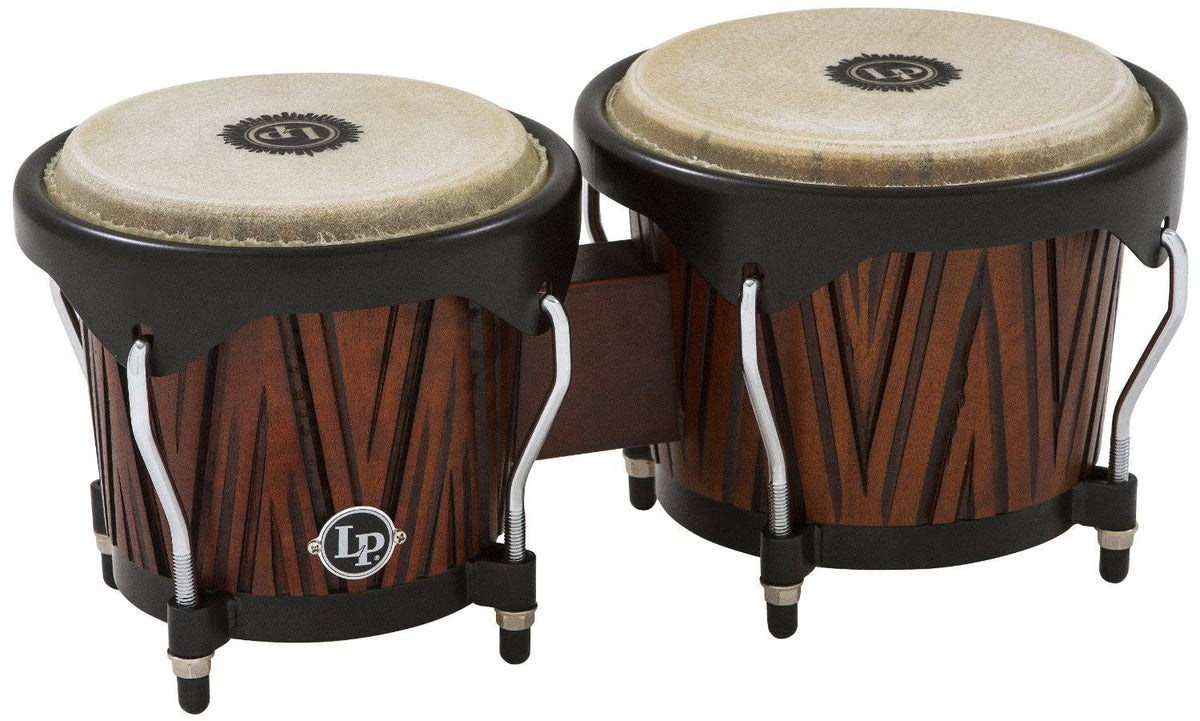 Carved Mango Mahogany Wood Bongos P921