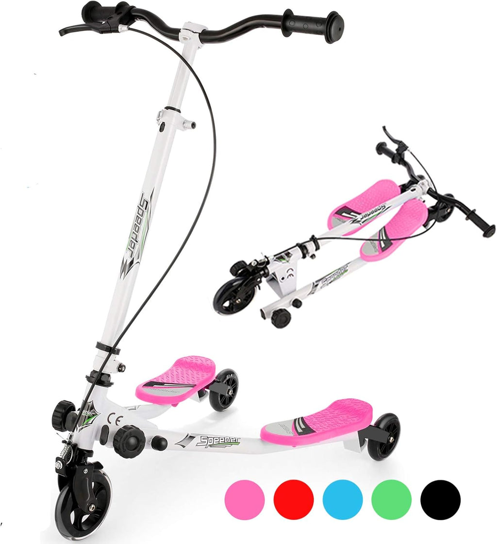 3 Wheel Folding Kids Scooter with Adjustable Handlebar, Pack of 2 K437622