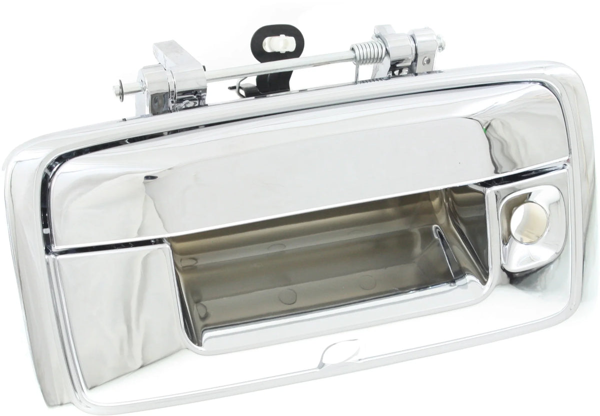 Chrome Tailgate Handle with Camera and Key Holes Q966