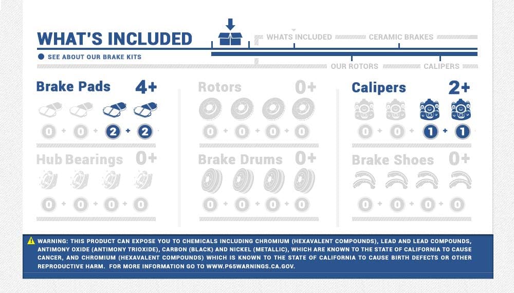 Premium Loaded OE Caliper Assembly Set with Ceramic Brake Pads E8839