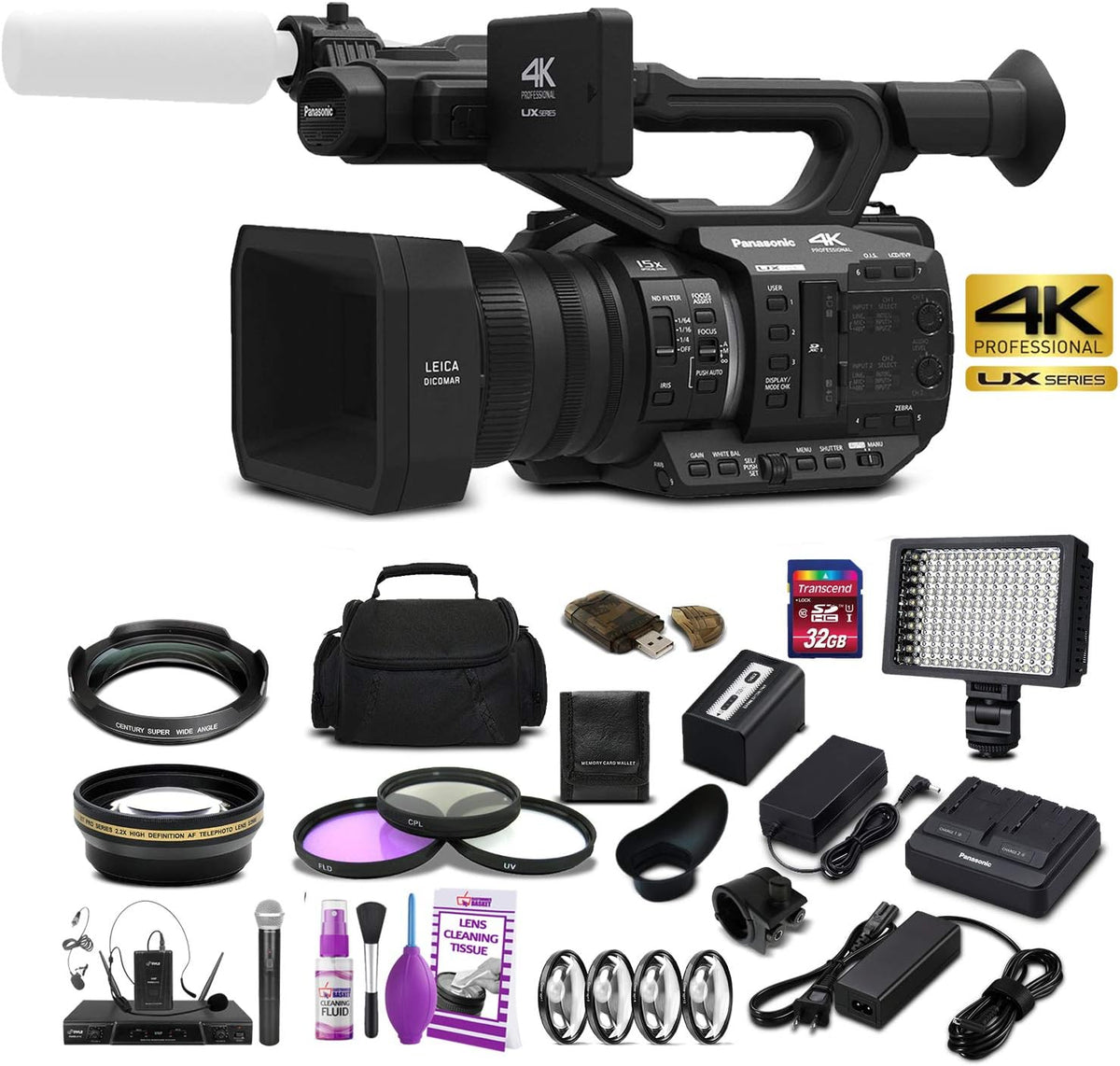 4K-UHD FHD Camcorder with Wide Angle Lens and Telephoto Lens S26692