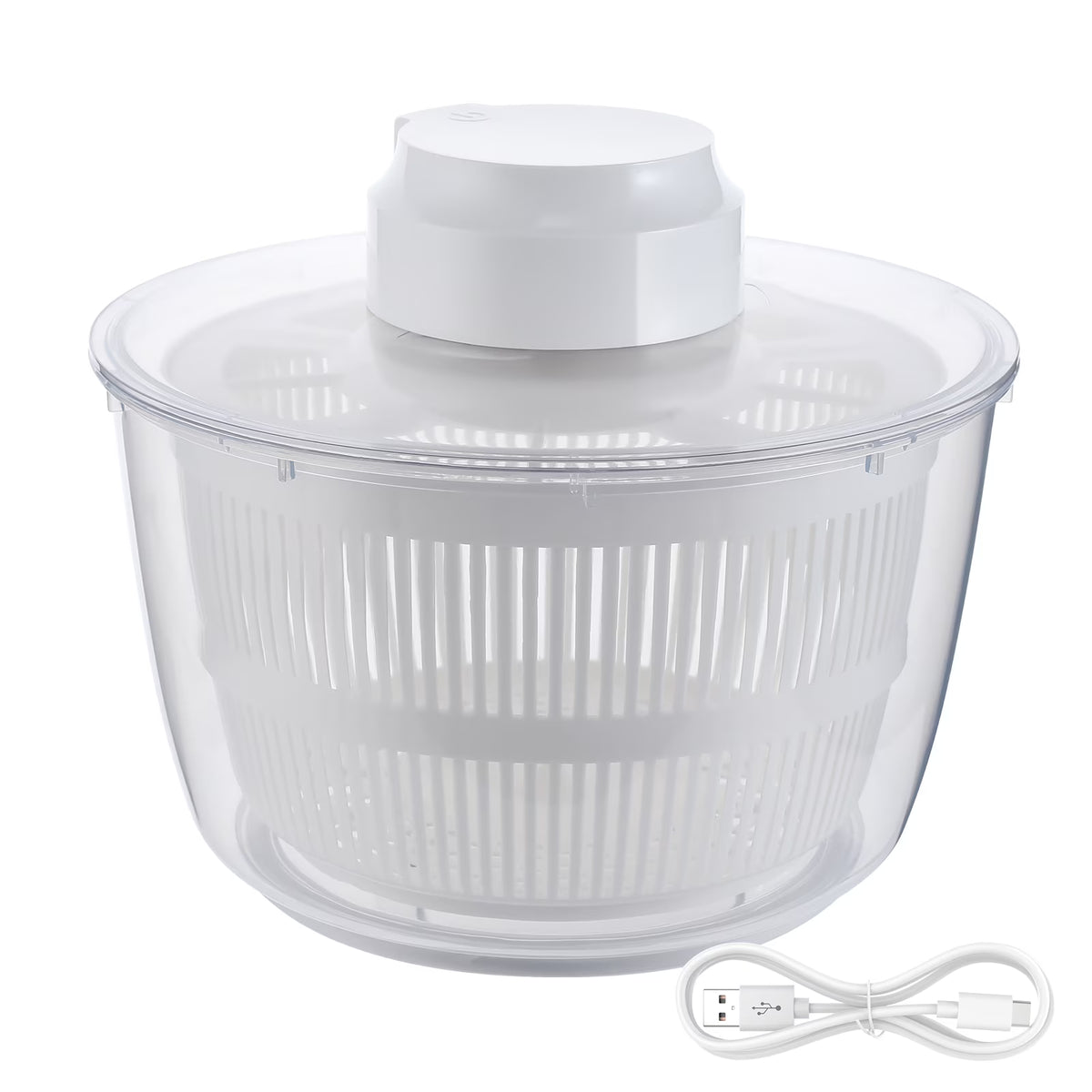 Electric Large Salad Spinner with Bowl and Colander, 5 Qt G9531