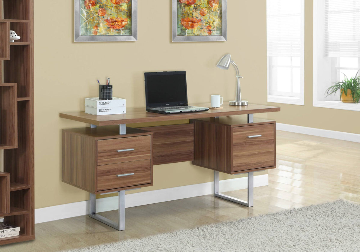 Gray Hollow Core Computer Desk P4130