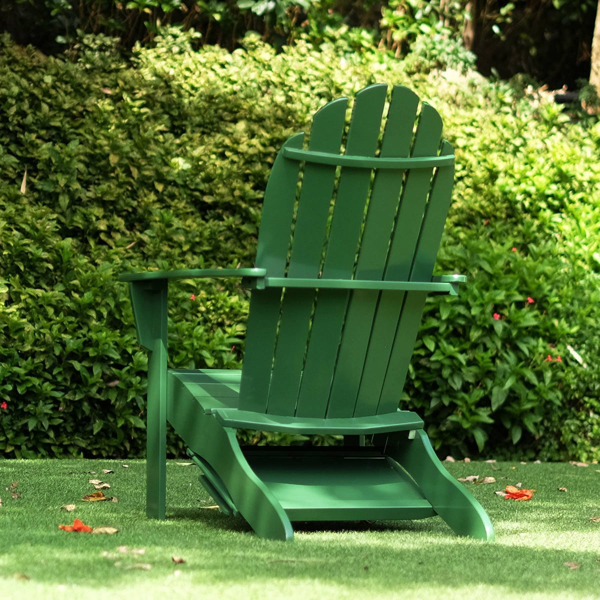 Dark Green Adirondack Chair with Tray Table H7809