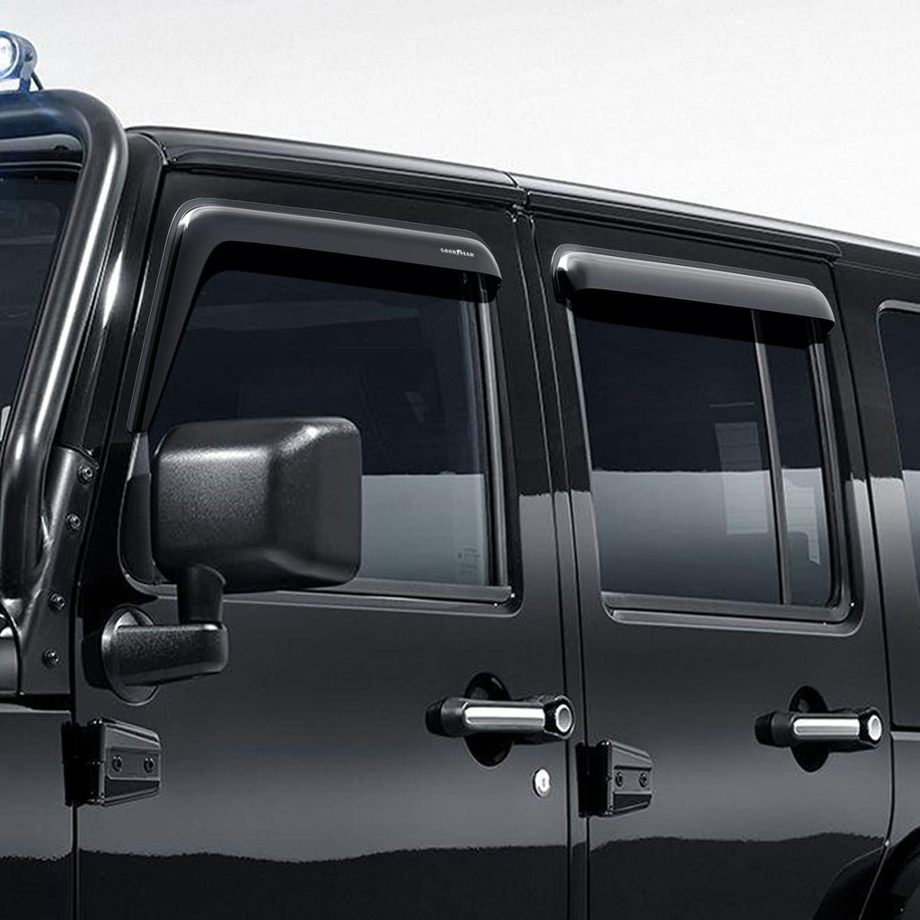 Shatterproof Tape-on Window Deflectors 4 pcs N428530
