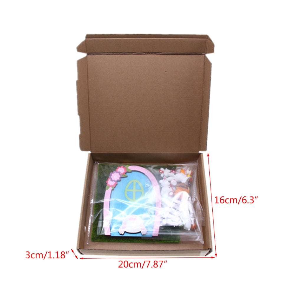 Dollhouse Miniature Easter Rabbit Door Model Photo Props P7354