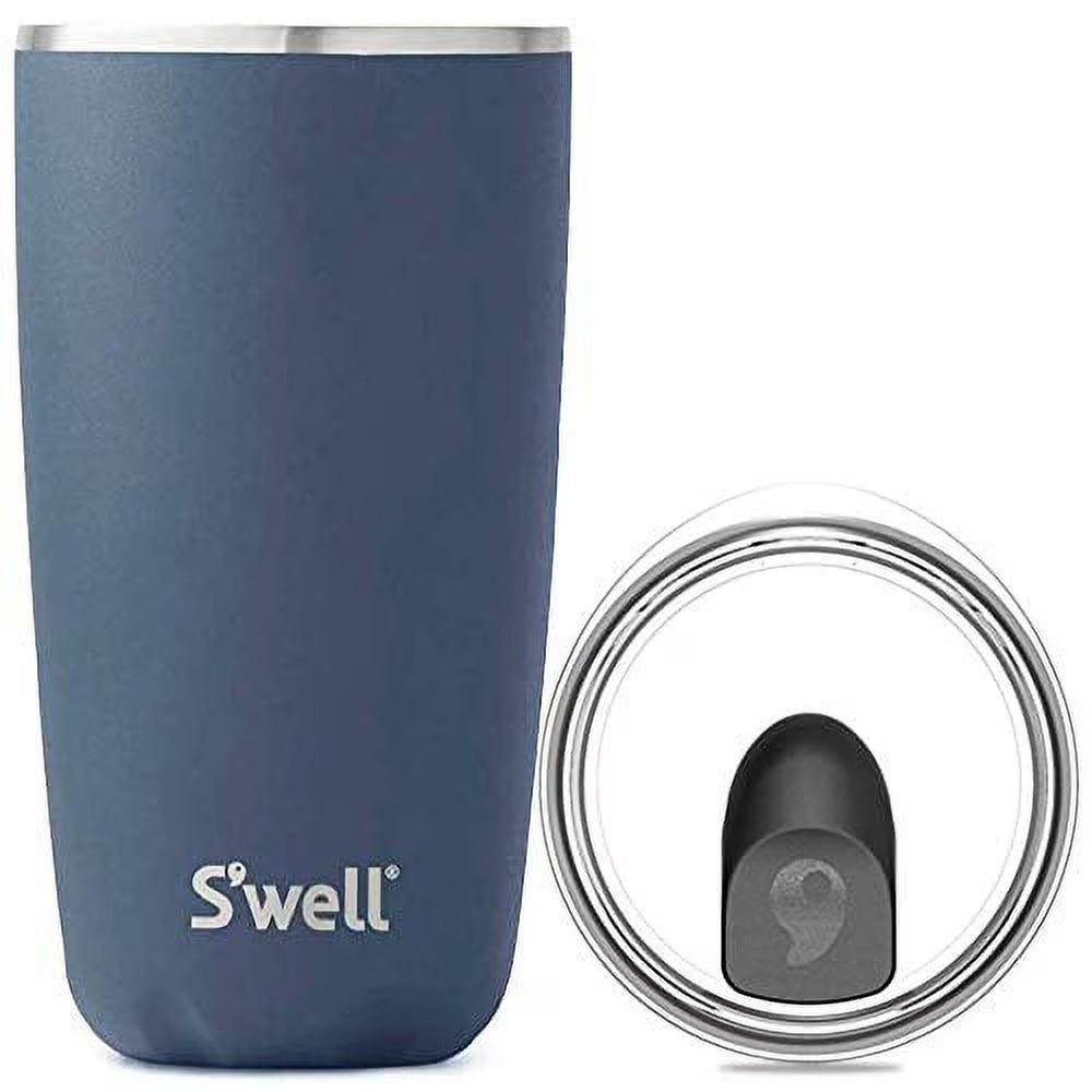 Stainless Steel Tumbler with Slide-Open Lid, 18 Fl Oz, Vacuum-Insulated Water Bottle M72517