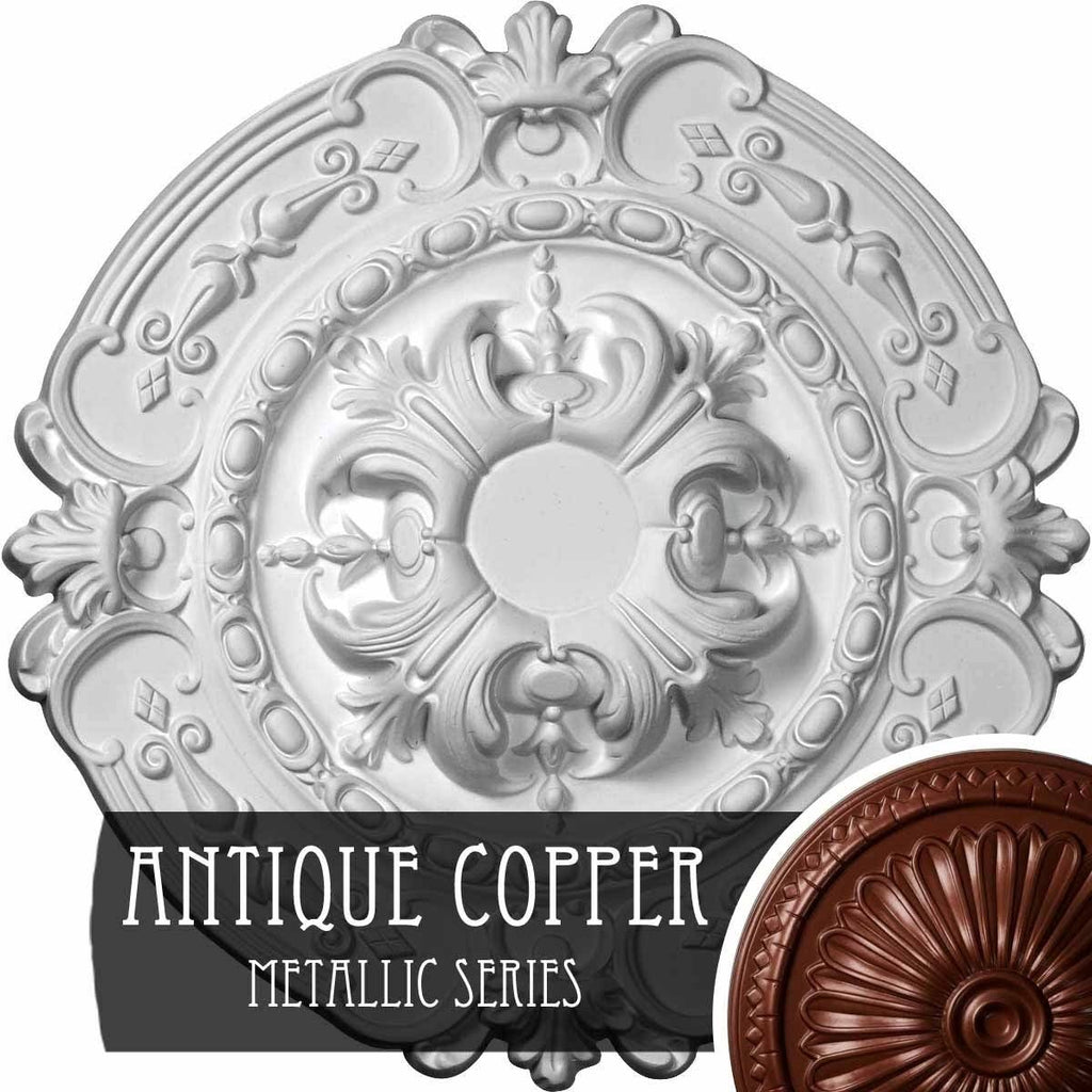 Hand-Painted Black Pearl Ceiling Medallion A309