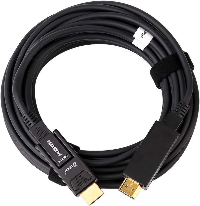 Fiber Optic HDMI Cable 200 Feet 4K 60Hz 18Gbps High Speed with Dual Connectors Micro HDMI and Standard HDMI Connector U2125