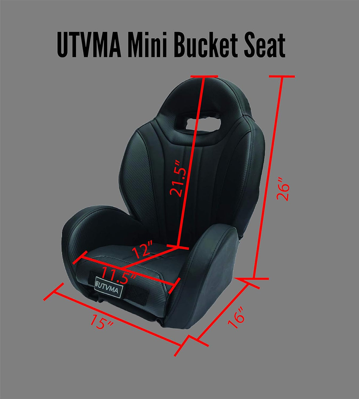 UTV Mini Bucket Seat with 4-Point Harness I4461