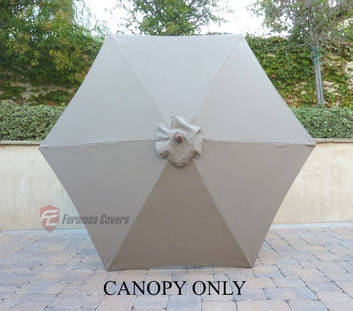 Taupe 9ft Umbrella Replacement Canopy 6 Ribs R726568