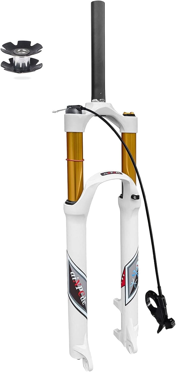 White MTB Bicycle Suspension Fork M4293