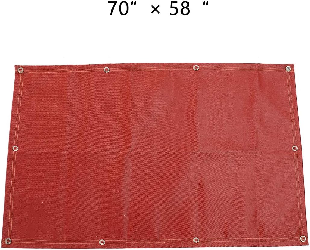 Fireproof Silicone Fire Pit Mat, Washable, 70”×58”, Pack of 2 Y68937