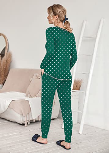 Women's Long Sleeve Soft 2 Piece Pajama Set with Jogger Pants Y57154