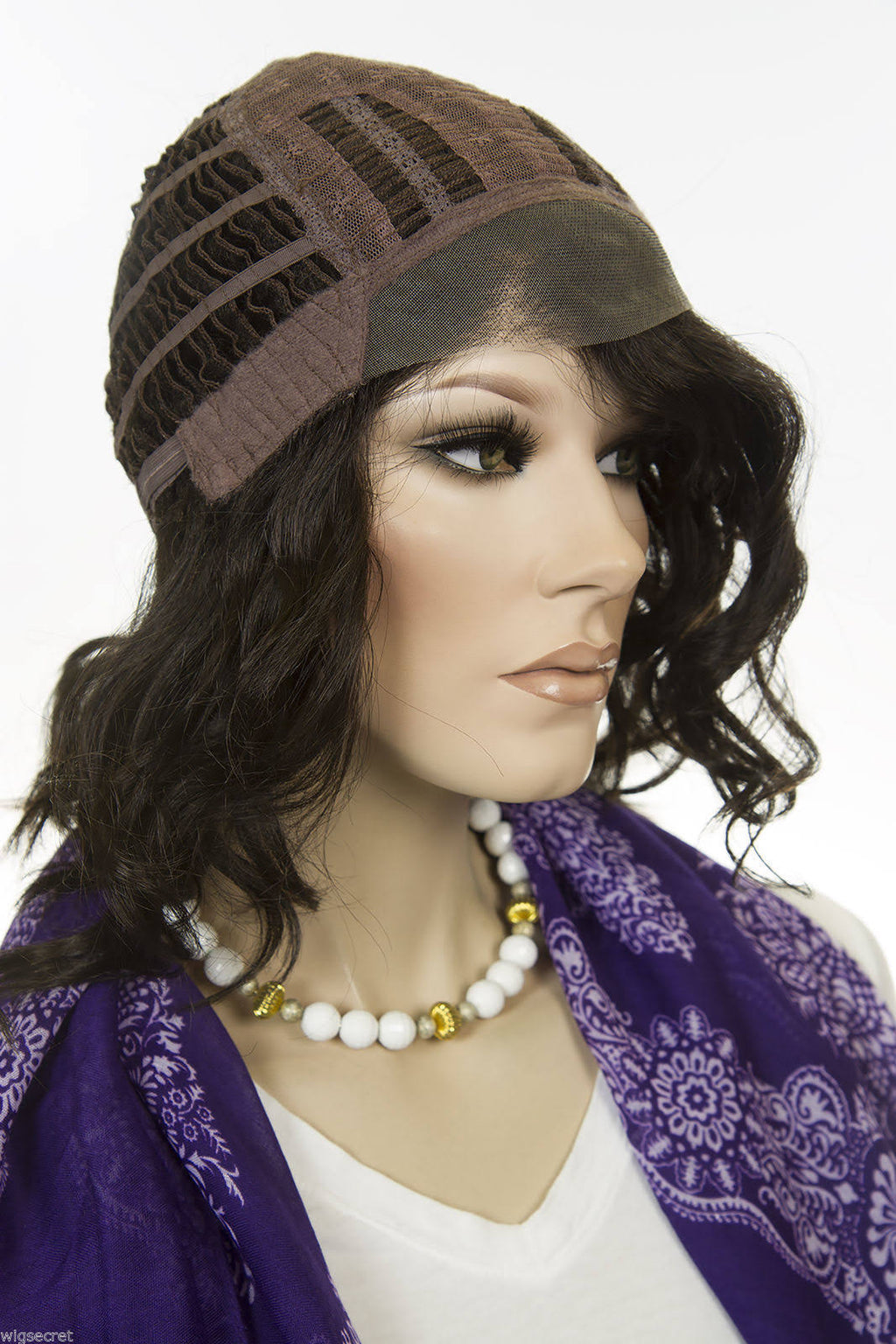 Dark Brown Wavy Lace Front Wig A7078