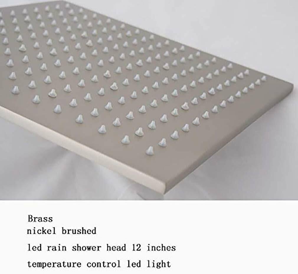 12x22 Square Rainfall LED Shower Head K76415
