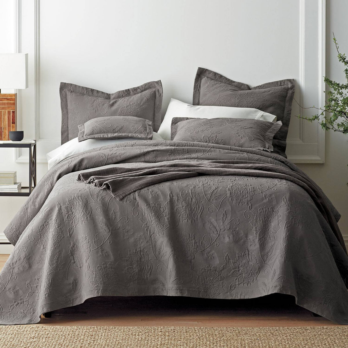 Coral Cotton Matelasse Coverlet Twin G63130