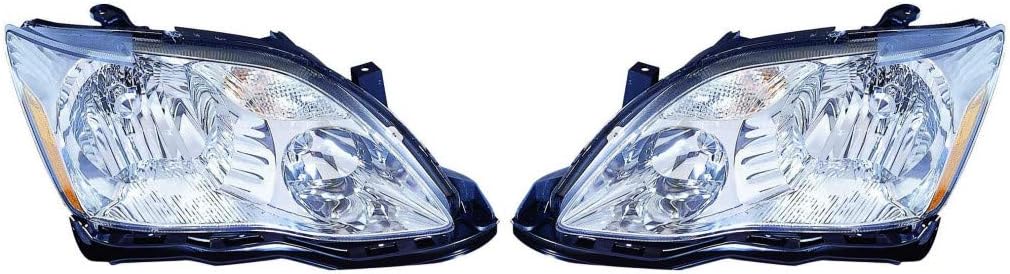 Headlight Assembly Pair Halogen Type Y803237