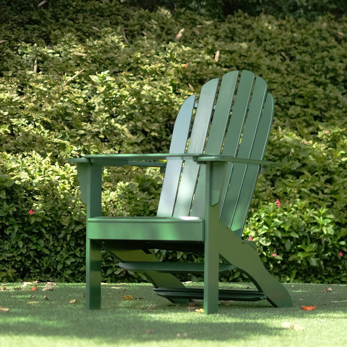 Dark Green Adirondack Chair with Tray Table H7809