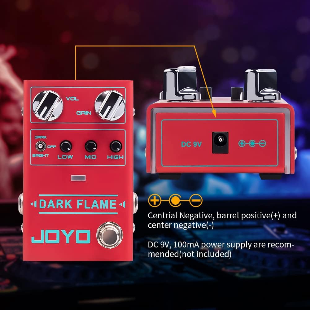 Modern Metal High Gain Distortion Guitar Effect Pedal Dark Flame R Series Distortion Pedal with Treble/Mid/Bass Knobs and Different Tone Style for Electric Guitar Pack of 2 R130