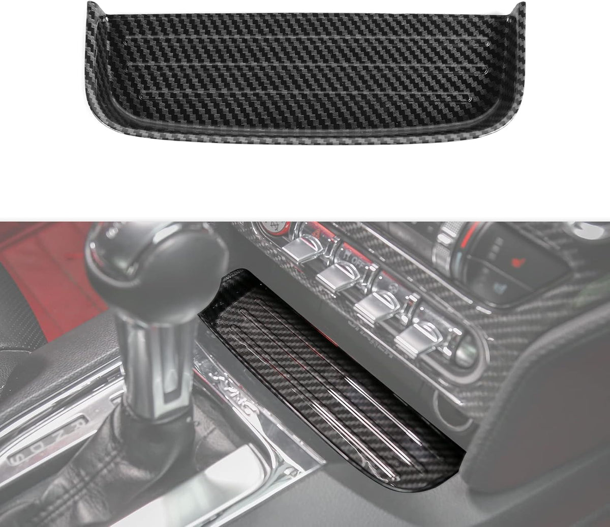Carbon Fiber Gear Shift Storage Organizer Trim Cover, Pack of 2 S8514