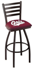 Red Ladder Back High Top Swivel Bar Stool Chair M649249