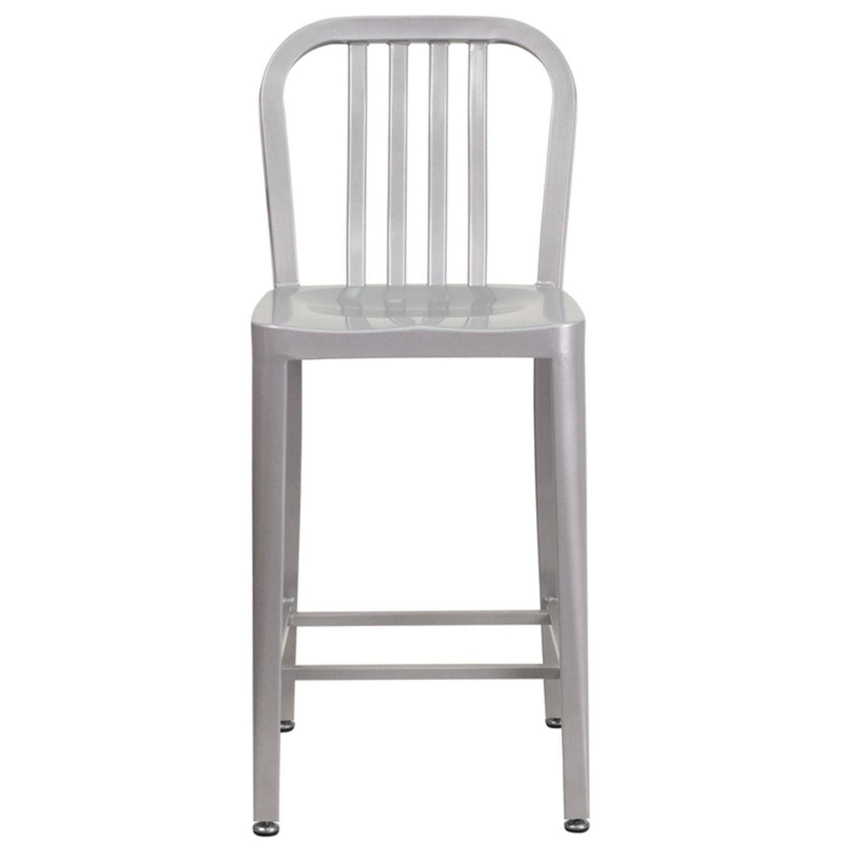 Silver Metal Counter Height Stool I52365