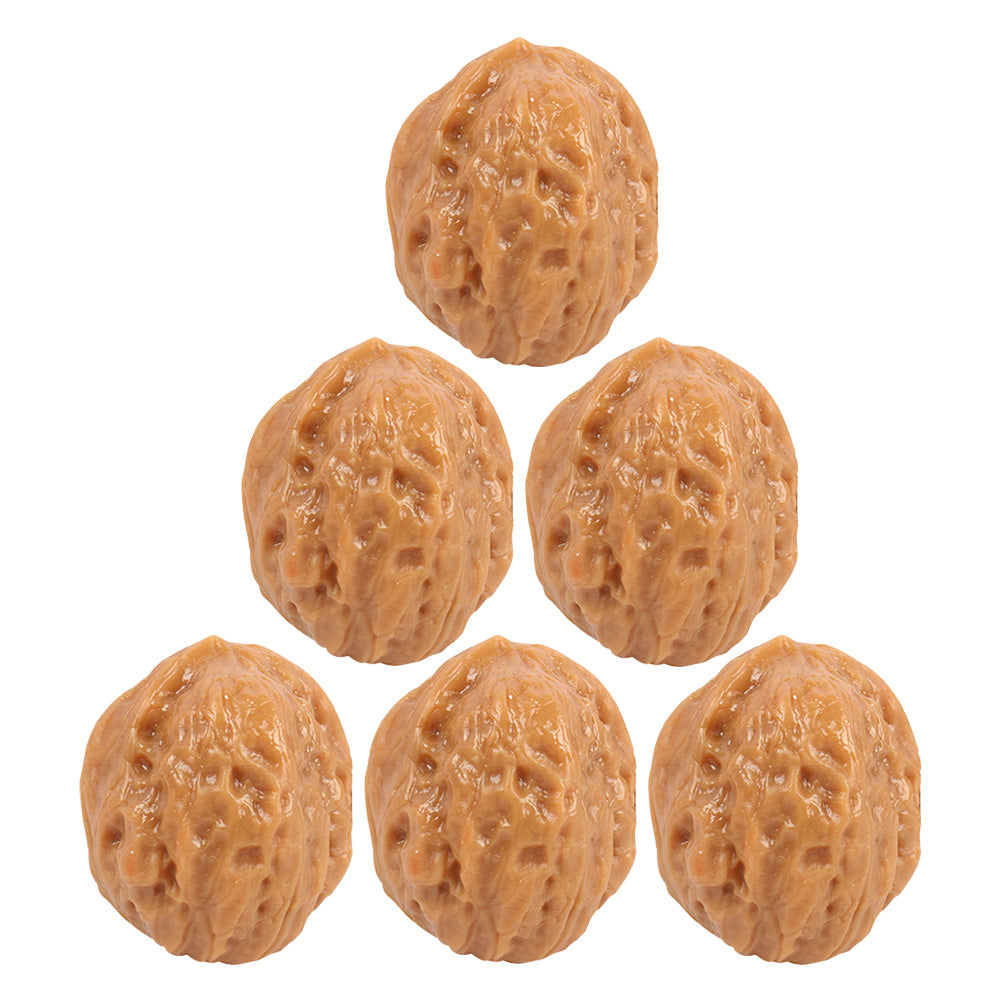 6 Pcs Faux Walnut Doll House Ornament Models Q395