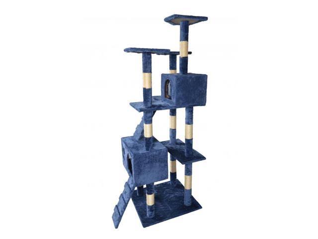 Navy Cat Tree Scratcher Play House Condo Furniture F288
