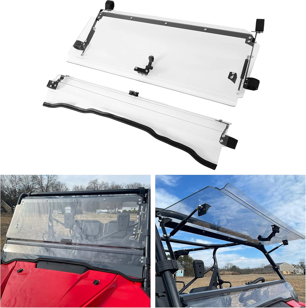 3-in-1 Clear Open Vented Closed Windscreen K630