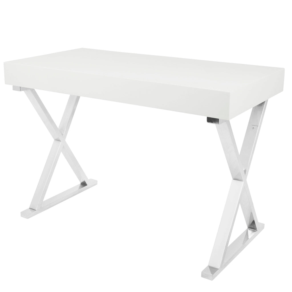 White Luster Desk V150