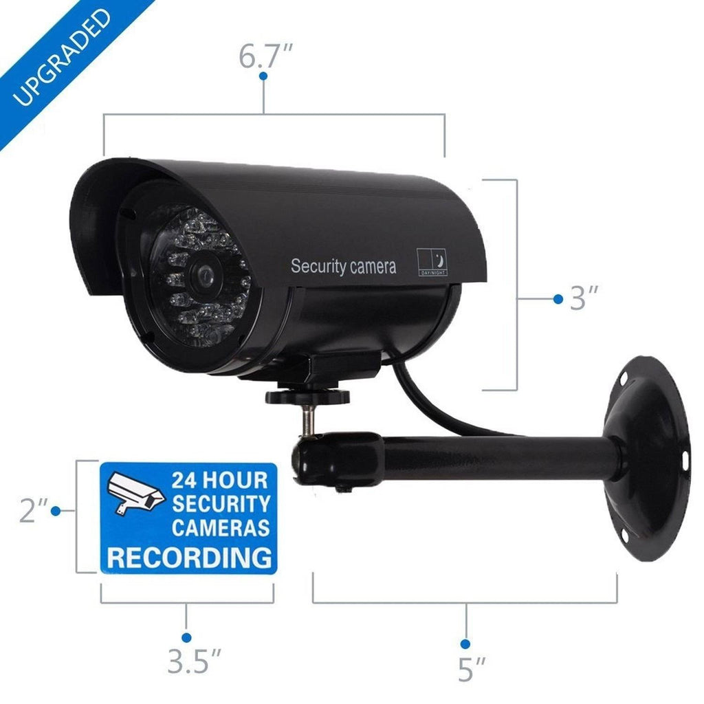 Dome Camera with LED Light and Warning Sticker B13514