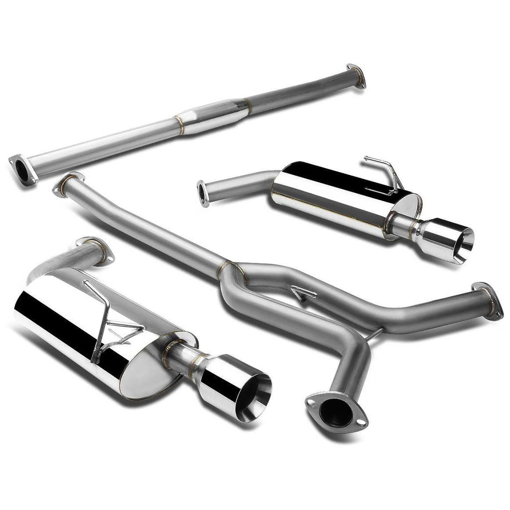 Stainless Steel Dual Rolled Muffler Tip Catback Exhaust System M121