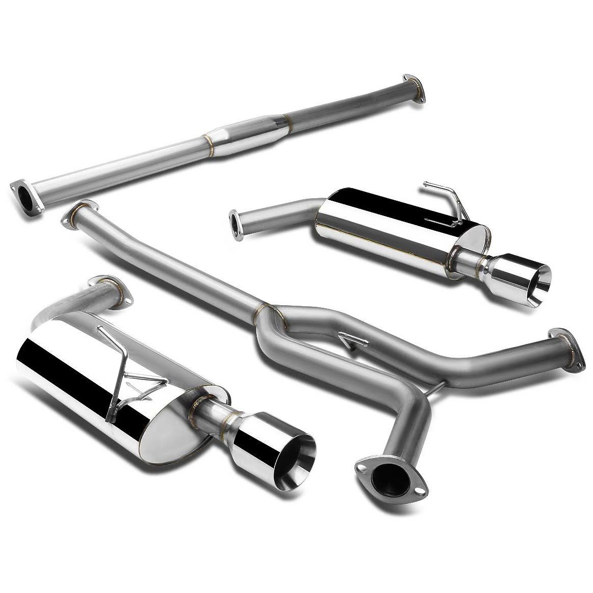 Stainless Steel Dual Rolled Muffler Tip Catback Exhaust System M121