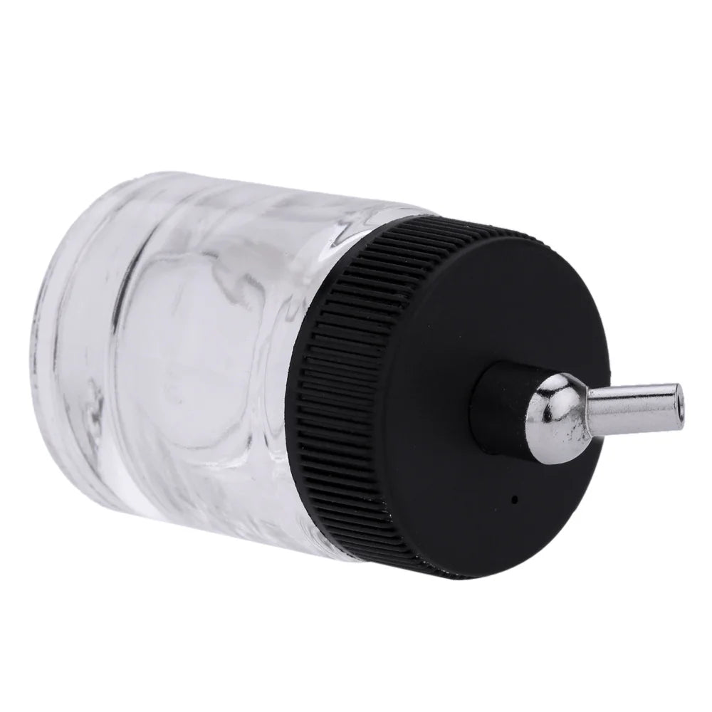 10PCS Airbrush Glass Bottles with 30° Angle Adapter Lid J434