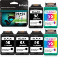 6 Pack Remanufactured Ink Cartridge for HP Photosmart 2575 Printer (4 Black + 2 Tri-Color) I496