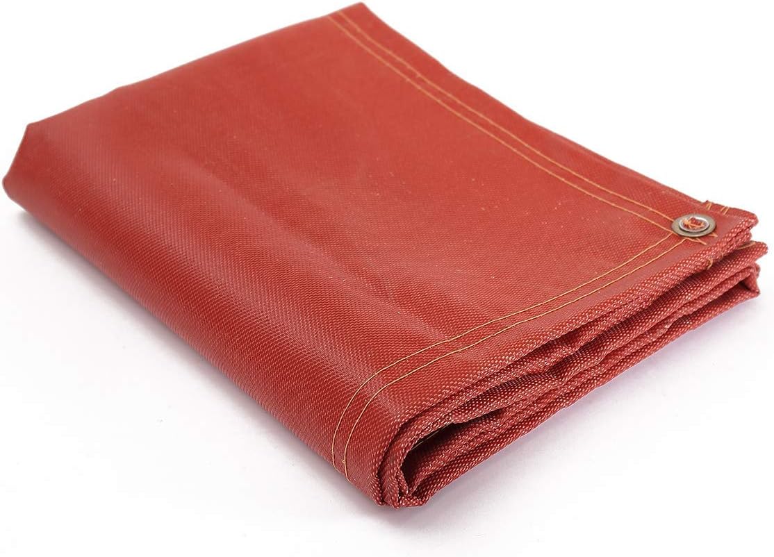 Fireproof Silicone Fire Pit Mat, Washable, 70”×58”, Pack of 2 Y68937