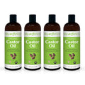 16oz x 4 Pack 100% Pure Hexane-Free Cold-Pressed Castor Oil Y70553