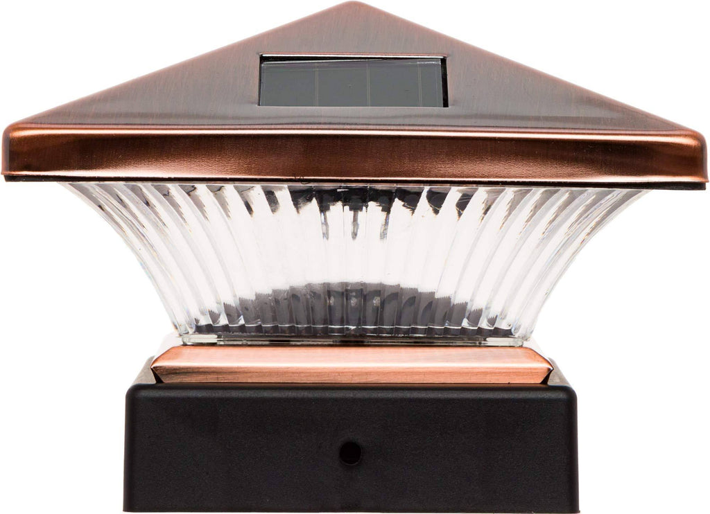 8 Pack Solar Post Cap Light for 4x4 Wood or PVC, Vinyl Posts (Bronze) Z6086
