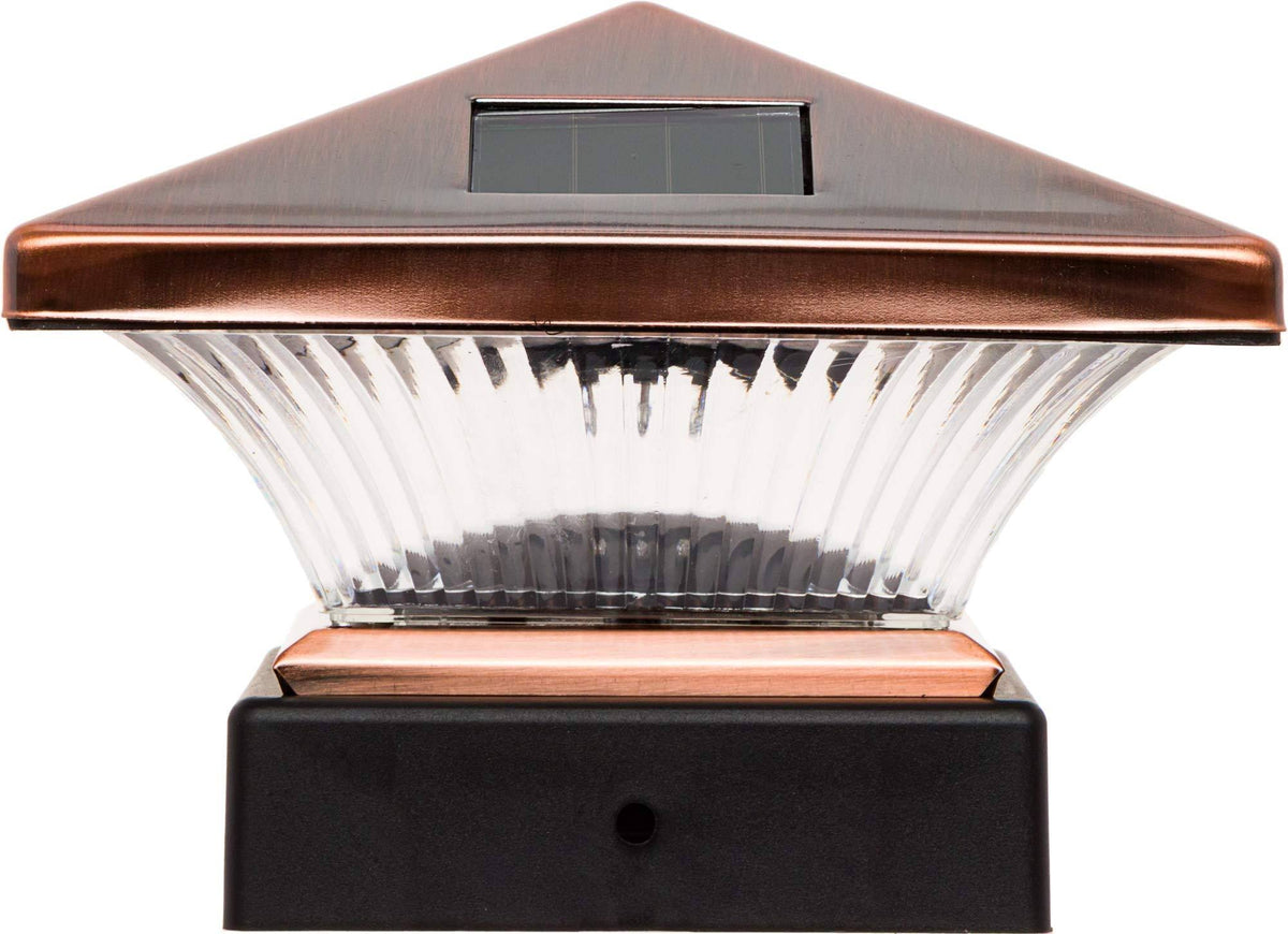 8 Pack Solar Post Cap Light for 4x4 Wood or PVC, Vinyl Posts (Bronze) Z6086