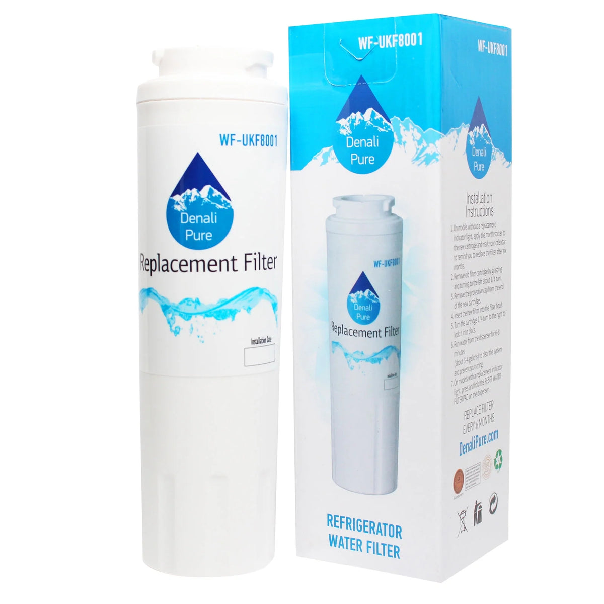 2-Pack Replacement Water Filter Cartridge for Refrigerator P198133